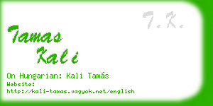 tamas kali business card